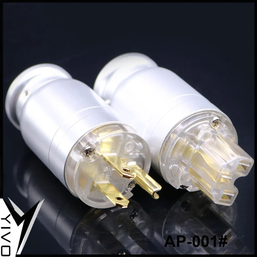 

Factory Supply YIVO Rhodium Gold plated Red Copper DIY 15A 125V AC Power Electrical Male female Optional IEC Connectors US plug