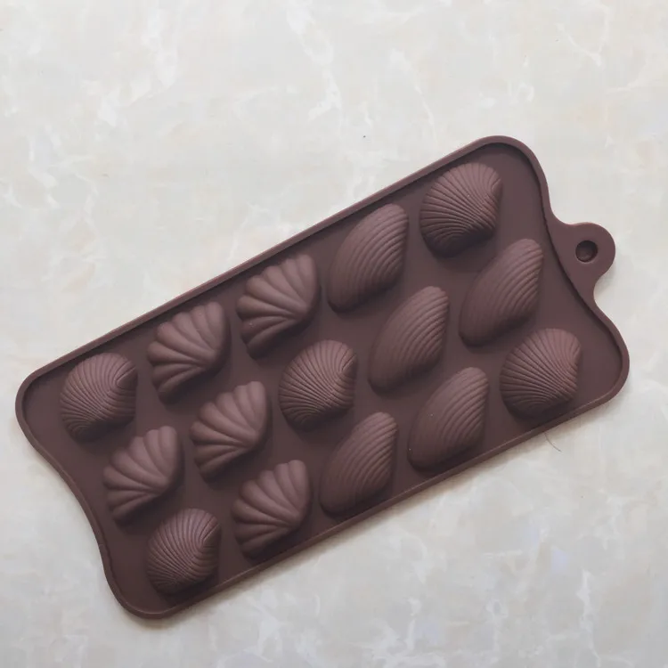 

Continuous scallop shell silica gel chocolate mold ice lattice Cookie Silicone Mold