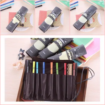 

Kawaii Chinchillas Rolling Pencil Case Soft Perfect Quality Dragon Cat Makeup Pen Holder Travel/School/Office supply Gift Giving