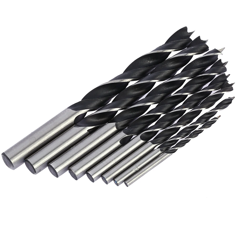 8pcs 3 10mm High carbon Steel Wood Drill Bit Set ferramentas furadeira