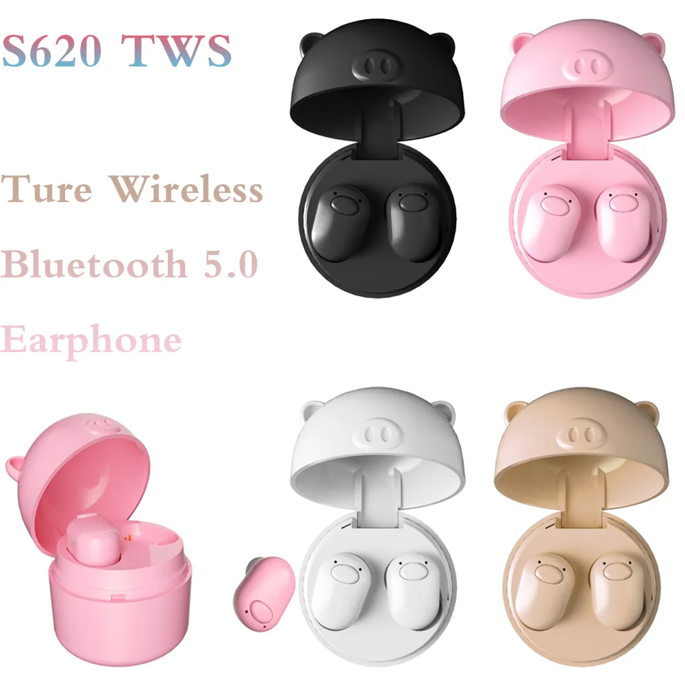 

S620 TWS Ture Wireless Bluetooth 5.0 Earphone Noise Reduction IPX5 Waterproof With Charging Box For Mobile Phone