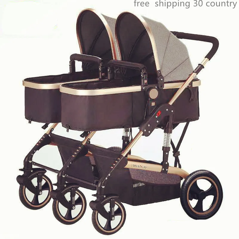 Двойная коляска Bugaboo осла, модная верхняя одежда для мам и уход за кожей лица бок близнецов второго ребенка раза коляска