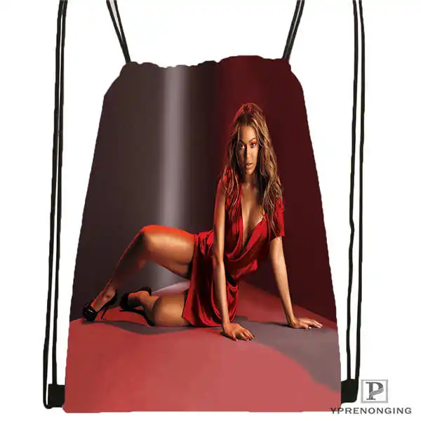 Custom beyonce походная сумка на шнурке для мужчины женщины милый рюкзак дети ранец(черный Назад) 31x40 см#20180611-03-142 - Цвет: Drawstring Backpack