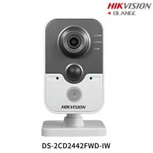 В наличии на складе Hikvision английский Мини Wi-Fi Камера DS-2CD2442FWD-IW 4MP ИК Куба ip Камера POE Встроенный микрофон день/ночь CCTV камера