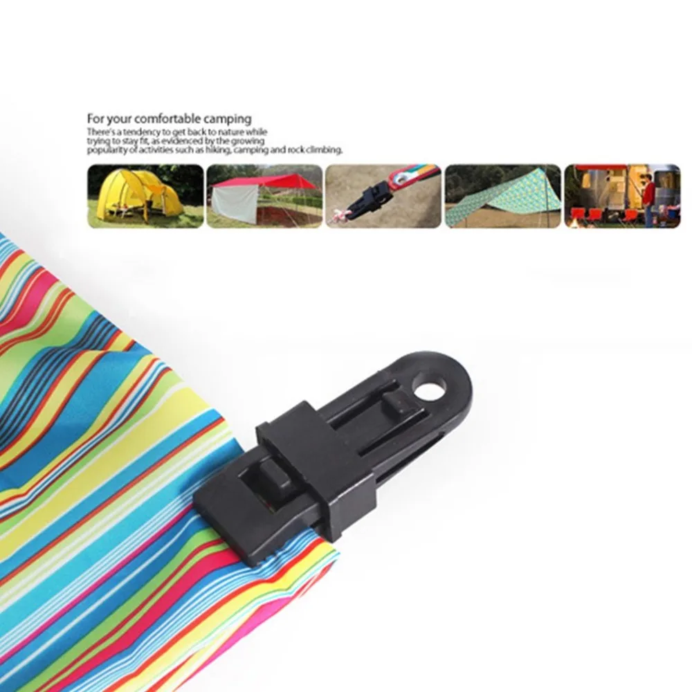 

Tents Wind Rope Clamp Awnings Outdoor Camping Plastic Clip Tents Accessories New