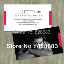 500 шт Двусторонняя печатная визитная карточка с матовой ламинирующей пленкой/300gms