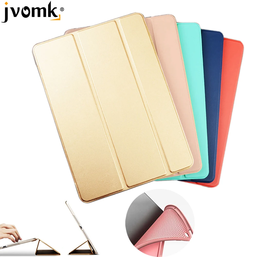 

For iPad Case 2017/2018 9.7 Funda Silicone Soft Back Slim Pu Leather Smart Cover Case for iPad Air 1 Air 2
