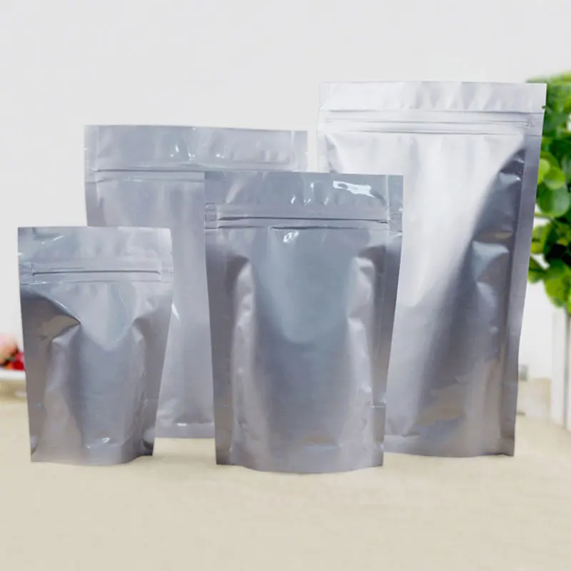 500 шт 9x13 + 3 см фольги стоят вверх Ziplock мешки ясные пластиковые Pe мешок замка молнии