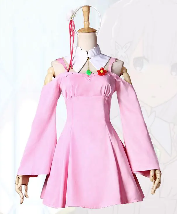 

Cosplay Re:Life in a different world from zero Emilia Japanese style Pink dress Cos Clothes