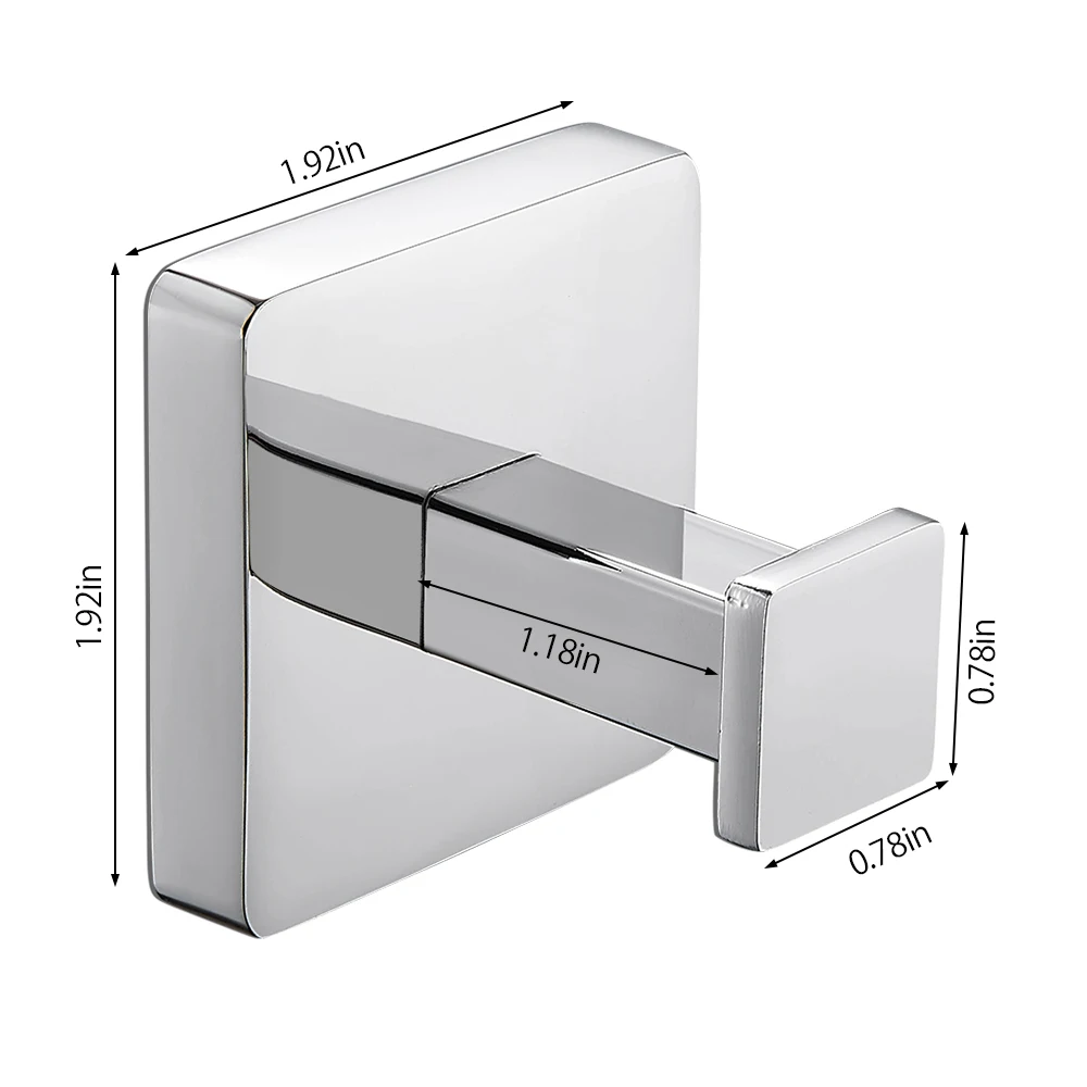 Современная накидка халат из нержавеющей стали для ванной комнаты, квадратный настенный крючок, аксессуары для ванной комнаты