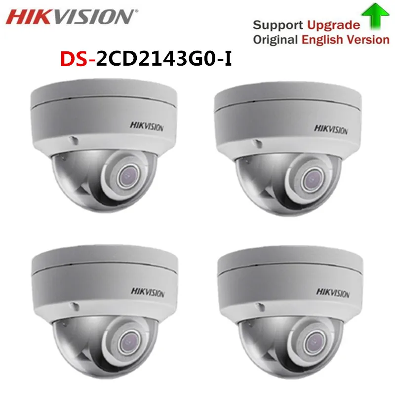 Hikvision POE IP Камера 4MP ИК Фиксированная купольная сети Камера DS-2CD2143G0-I заменить DS-2CD2142FWD-I видеонаблюдения для дома