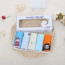 5 шт./партия, хлопковое детское нижнее белье шорты для мальчиков и девочек детские трусики для мальчиков трусы-боксеры с рисунком детские штаны, одежда для малышей