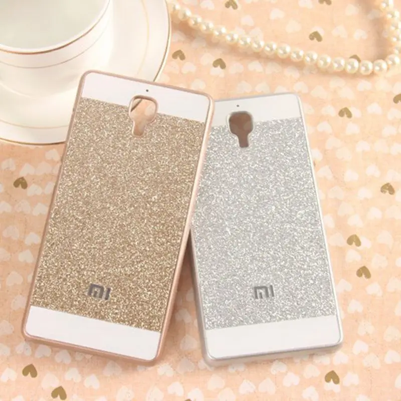 Luxury Shinning Bling Phone Case For Xiaomi Mi 4 Fundas Glitter Sparkling PC Hard Back Cover Mi4 Protective Bag Shell |