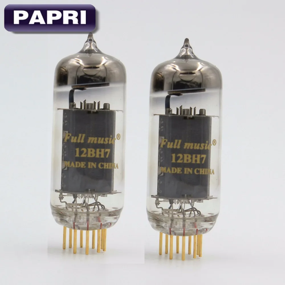PAPRI Brand New TJ Full Music Factory Tested Matched Pair 12BH7 Vacuum Tube Gold Plated Pin For HiFi Amplifier HiFi Speaker цена PAPRI Brand New TJ Full Music Factory Tested Matched Pair 12BH7 Vacuum Tube Gold Plated Pin For HiFi Amplifier HiFi Speaker цены онлайн