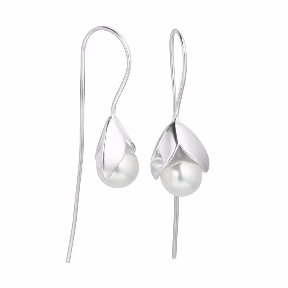 QIAMNI-Women-s-925-Sterling-Silver-Beautiful-Flower-Imitation-Pearl-Long-Hook-Dangle-Earring-Wedding-Gift