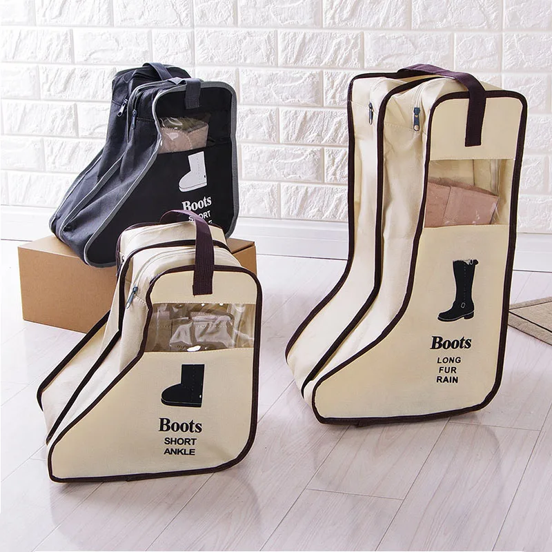 

Portable Big Shoes Storage Bags Hanging Closet Cabin Shoe Cover Boots Organizer Sack Storaging Bag With Zipper Boot Protector