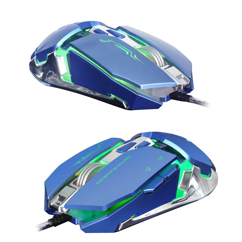 EPULA модные проводной Мышь ZERODATE X800 Проводная игровая клавиатура Мышь с 4 уровня регулировки скорости Точек на дюйм светодиодный свет