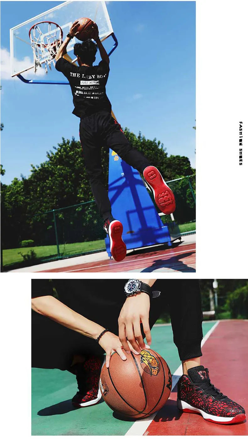 Man Light Jordan Basketball Shoes Breathable Anti-slip Basketball Sneakers Men Lace-up Sports Gym Ankle Boots Shoes Basket Homme (13)