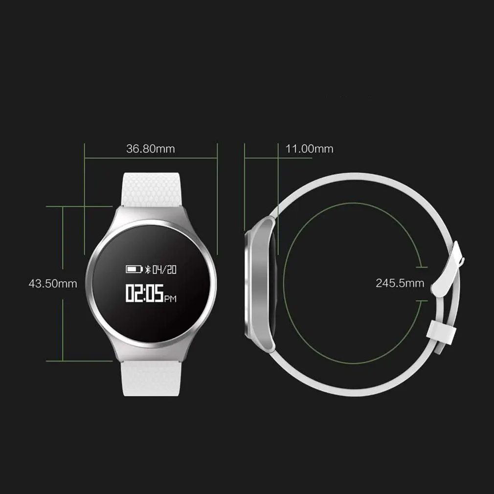 

A68 Bluetooth Smartband Blood Pressure Heart Rate Monitor Round Men's Sport Wristwatches Clock Women Simple Smart Watches Gift