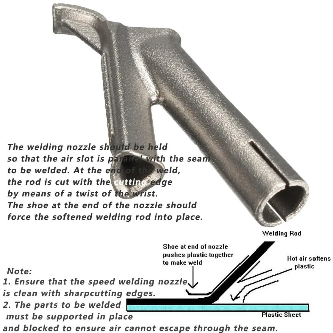 1pcs 5.2mm/8mm Coving Floor Speed Welding Nozzle For Plastic Leister Vinyl Welder