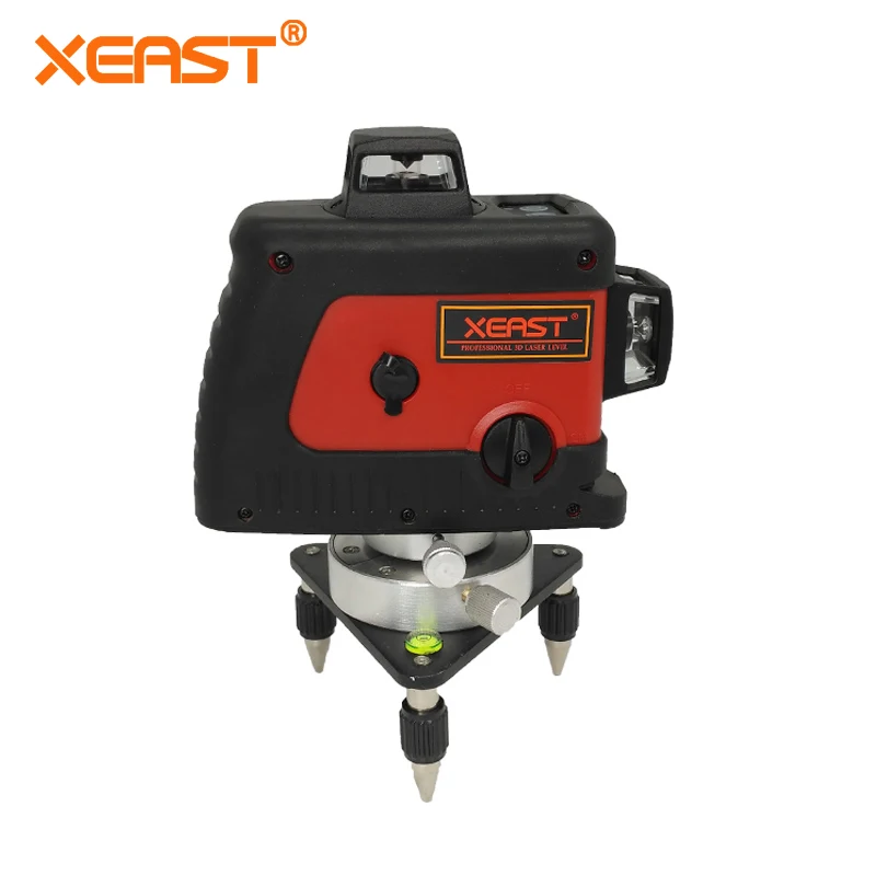 

XEAST 12 line laser level 360 Vertical And Horizontal 3D Laser Level Self-leveling Cross Line 3D Laser Level Red Beam