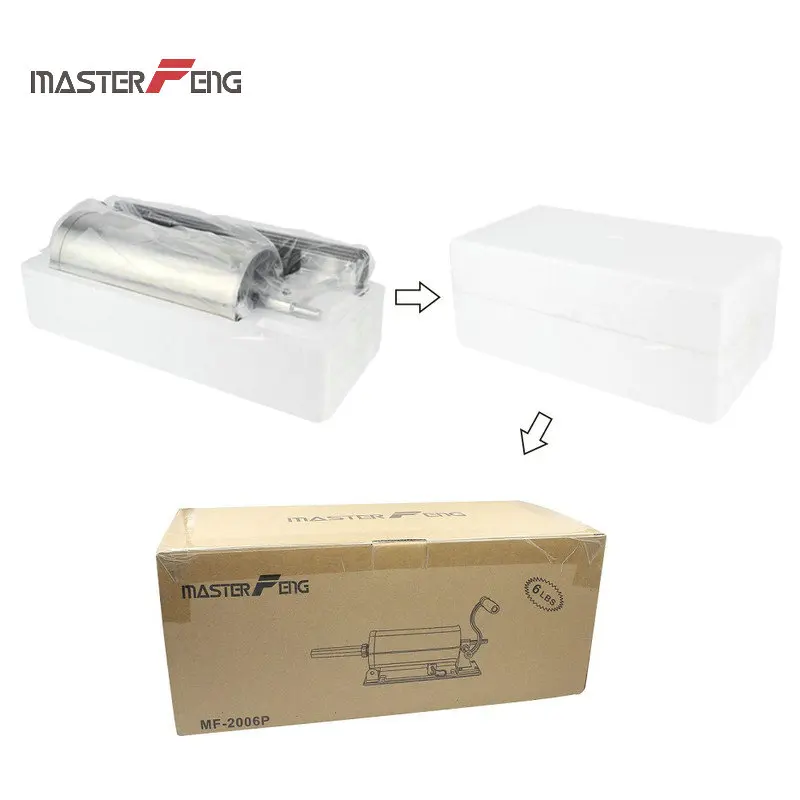  6 lbs / 3kg Homemade Sausage Stuffer Stainless Steel Sausage Filling Machine Sausage Syringe Meat F