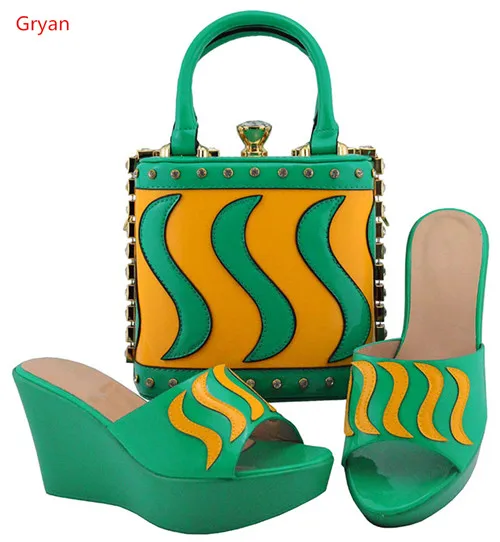 

Gryan Shoes and Bag Set African Sets Italian Shoes with Matching Bags High Quality Women Shoes and Bag To Match H4-19