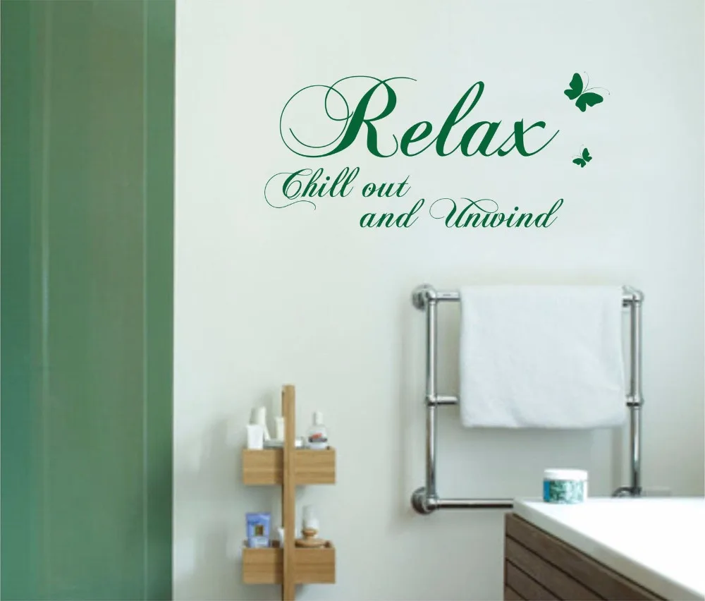 Relax Chill Out And Unwind Butterfly Wall Art Stickers For Living Room