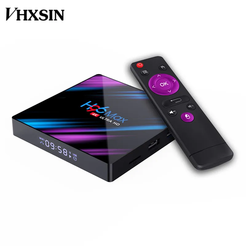 VHXSIN 2 шт./лот H96 MAX 3318 ТВ приставка Android 9 Rockchip RK3318 Четырехъядерный 4G Ram 32GB 64GB Rom H.265 4K Google Play Netflix H96 Max