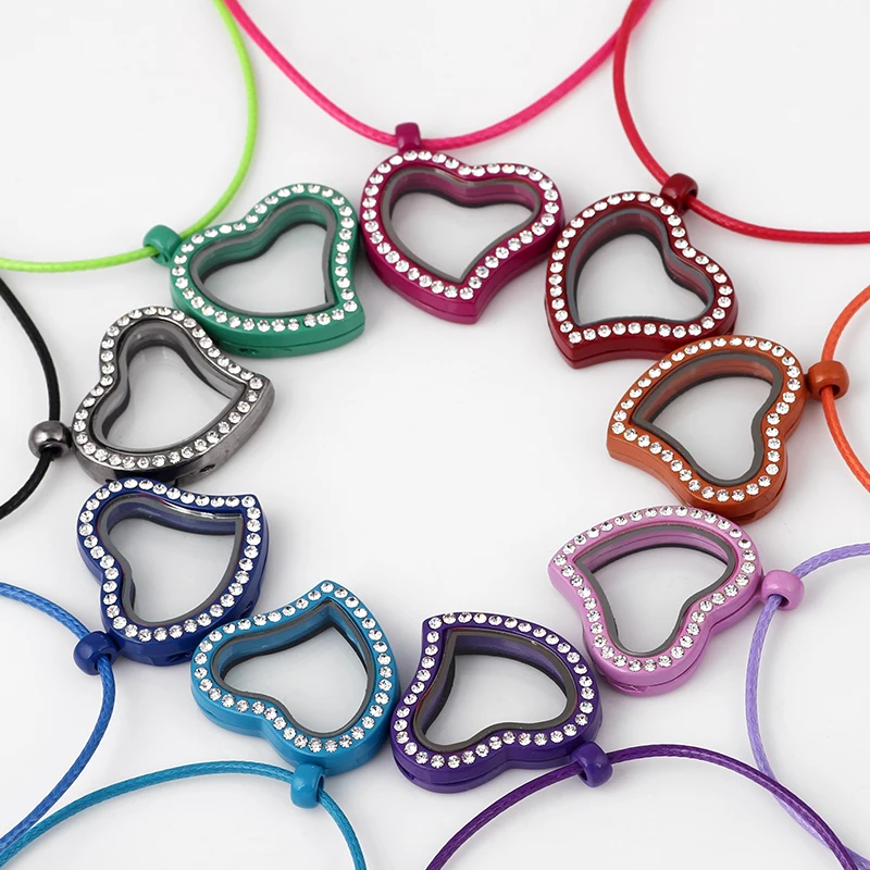 Buy Hot Sale Colorful Heart Floating Lockets