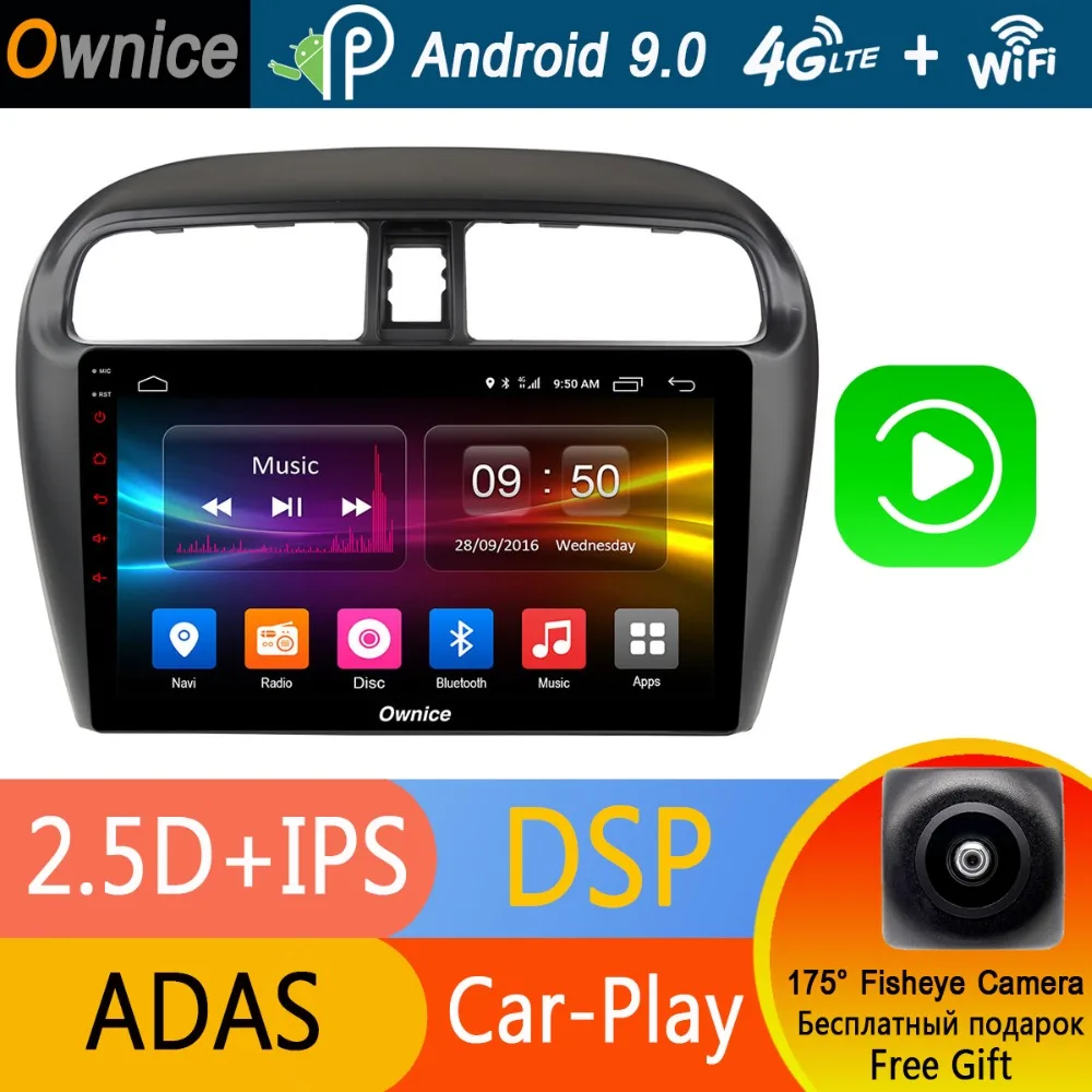 

Android 9.0 Octa Core 9" IPS 4G+32G Car DVD GPS Radio For Mitsubishi Mirage Attrage GT G46 2012-2018 DSP CarPlay Multimedia ADAS