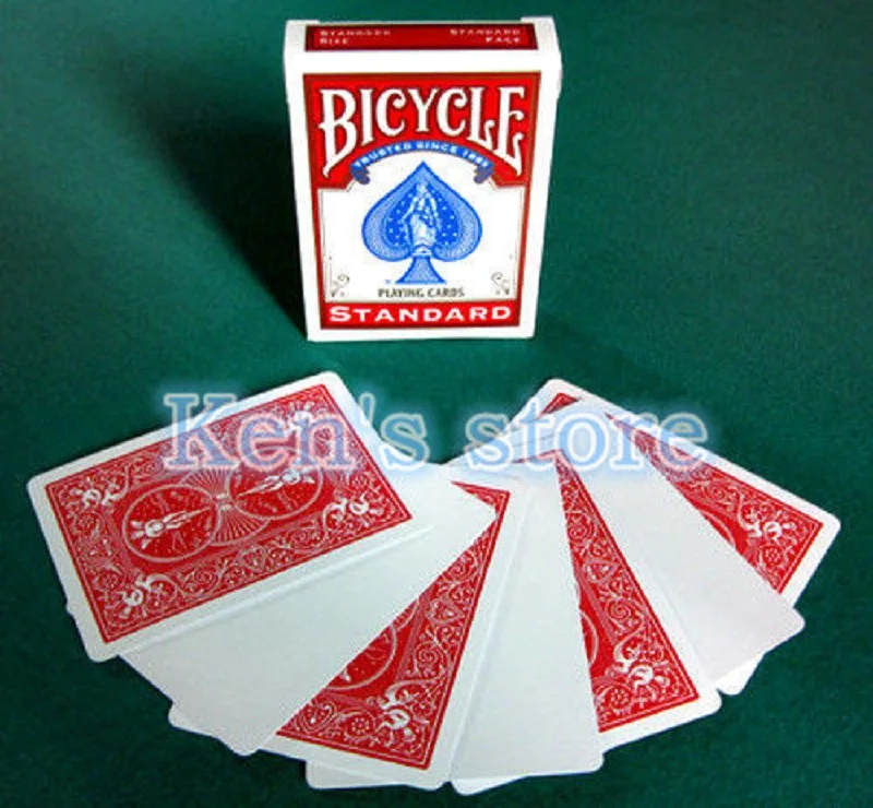 1 Deck Bicycle Blank Face Red/Blue Back Playing Cards Gaff Magic Cards Special Props Close Up Stage Magic Tricks for Magician 1 Deck Bicycle Blank Face Red/Blue Back Playing Cards Gaff Magic Cards Special Props Close Up Stage Magic Tricks for Magician