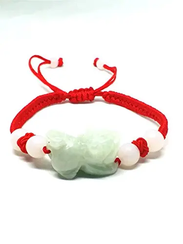 Natural Burmese Jade Braided Rope Amulet Bracelet Gemstone Jewelry