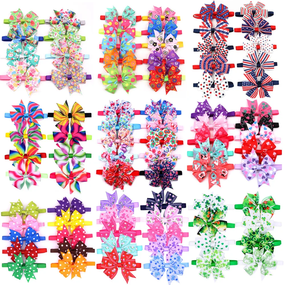 

20pcs Halloween Dog Accessories Pet Cat Dog bowtie Cute Pet Dog Party Holiday Grooming Products Christmas Bow Tie for Dogs