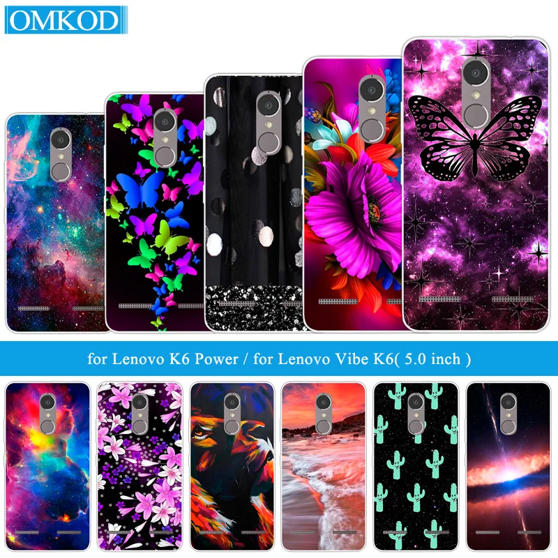 

Silicon Case For Lenovo K6 K6 Power 5.0 inch Ultrathin Soft TPU Butterfly Back Cover Customize For Lenovo Vibe K6 K6 Power Cases