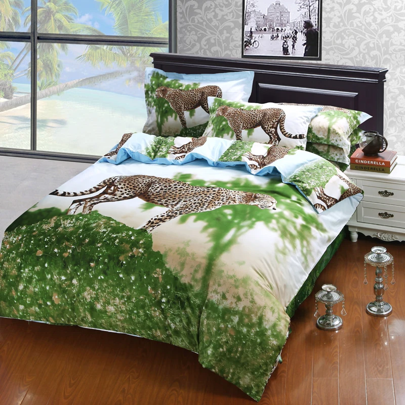 Leopard Quilt Set Leopard Print Beddingleopard Animal Safari