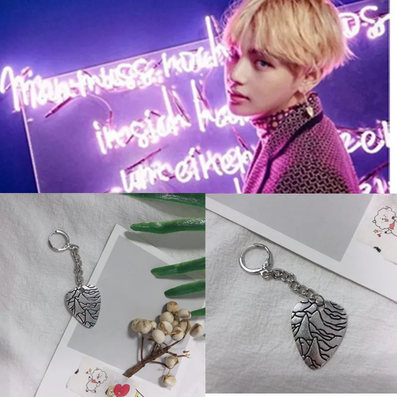 KPOP Bangtan jungkook Album Wings V Pick серьги-гвоздики suga jin ювелирные аксессуары для мужчин и