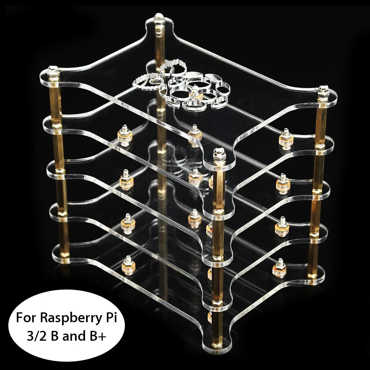 

1PC New Arrival Cluster Case 4 Layer for Raspberry Pi 3/2 B and B+ 115x85x115mm for Raspberry