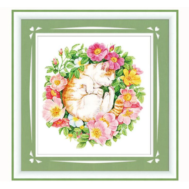 

Special Shaped Diamond Embroidery Flower Cat Painting Diamond Mosaic Handicraft Needlework Rhinestone Drill DIY Home Decor Gift