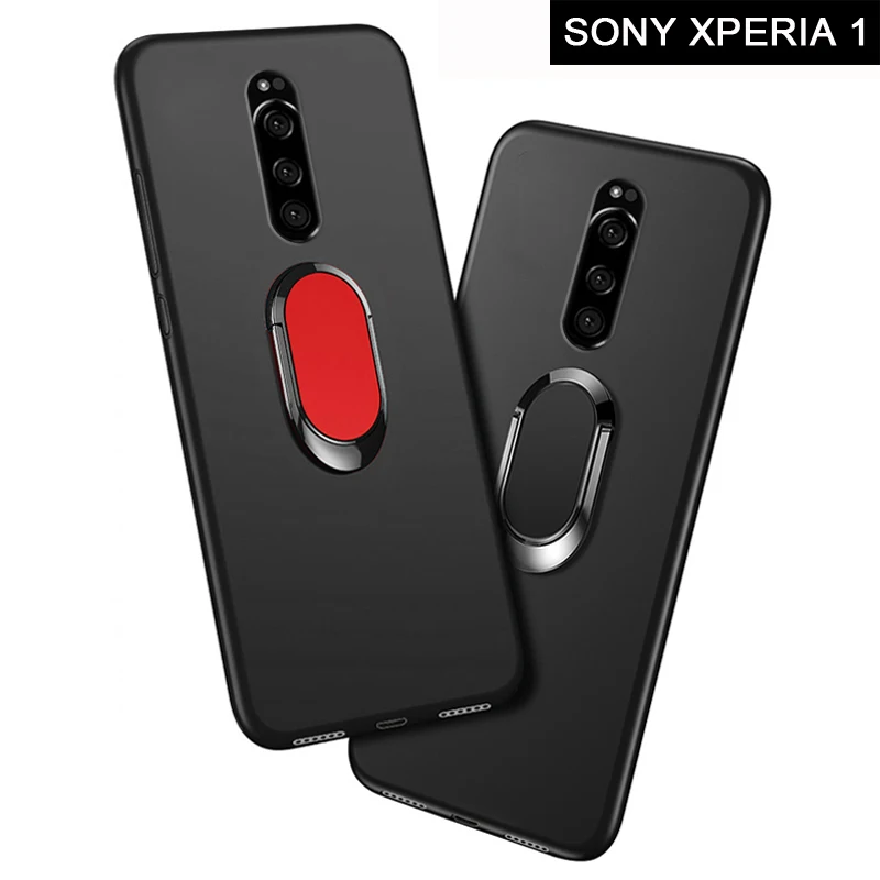 Чехол Funda для Sony Xperia 1 роскошный 6 5 дюймовый мягкий черный пластиковый