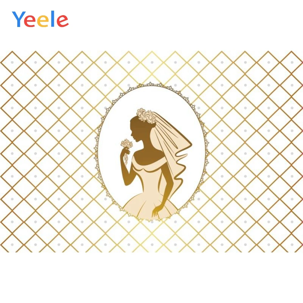 

Yeele Grid Bridal Girl Wedding Portrait Photography Backgrounds Digital Customized Photographic Backdrop For Photo Studio