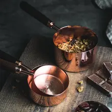 Ensemble de 4 tasses à mesurer et cuillères à mesurer en acier inoxydable or Rose pièces/ensemble, poignée en bois, outil de mesure de cuisine pour la cuisson