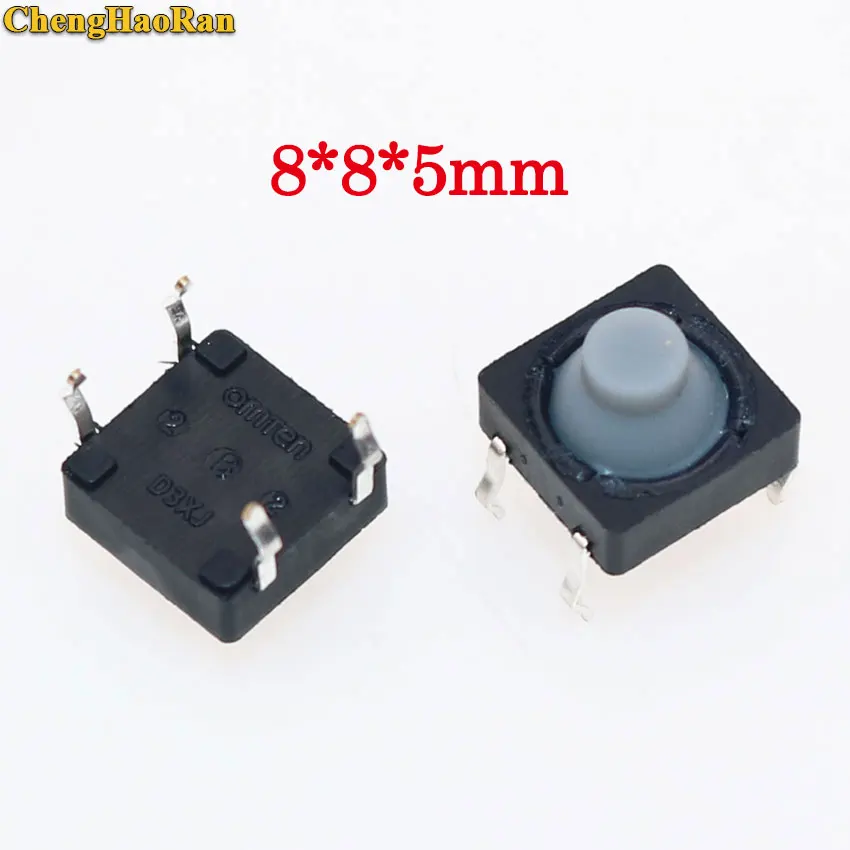 

ChengHaoRan 1pcs 4PIN G77 Conductive Silicone Soundless Tactile Tact Push Button Micro Switch 8*8*5mm Self-reset 8x8x5 mm