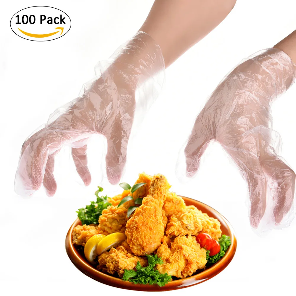 Одноразовые перчатки многоцелевые PE одноразовые защитные одноразовые пластиковые перчатки для готовки еды перчатки для детей 100 шт./лот