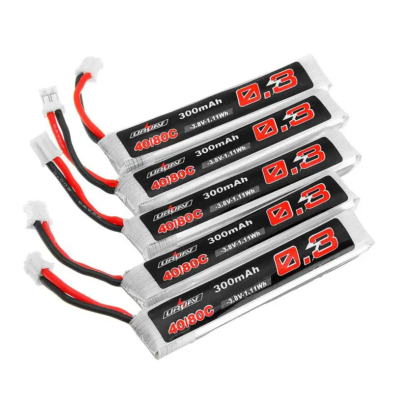 5 шт. URUAV 3,8 V 300mAh 40/80C 1S HV 4,35 V PH2.0 Lipo батарея для TRASHCAN Snapper6 7 8 UK65 модели радиоуправляемого дрона запчасти Accs