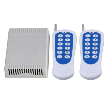 

12CH 12V Inching Led Remote Control Switch White 2 Transmitter&Receiver