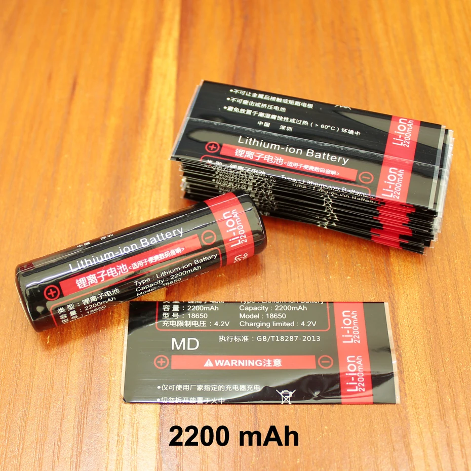 

100pcs/lot Lithium Battery Package Dedicated 18650 Heat Shrinkable Tube Pvc Plastic Insulation Shrink Film 2200mah