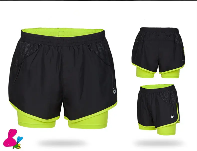 Mens Shorts 2 in 1 Breathable Elastic Running Shorts With Compression Camouflage Boxer Lining