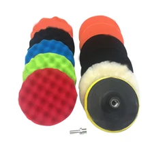 12 шт./компл. Губка Полировка набор 3/4/5/6/7 дюймов полировка воском коврик для автомобиля, полировальная машинка для Vihicle полировка воском; Прямая поставка