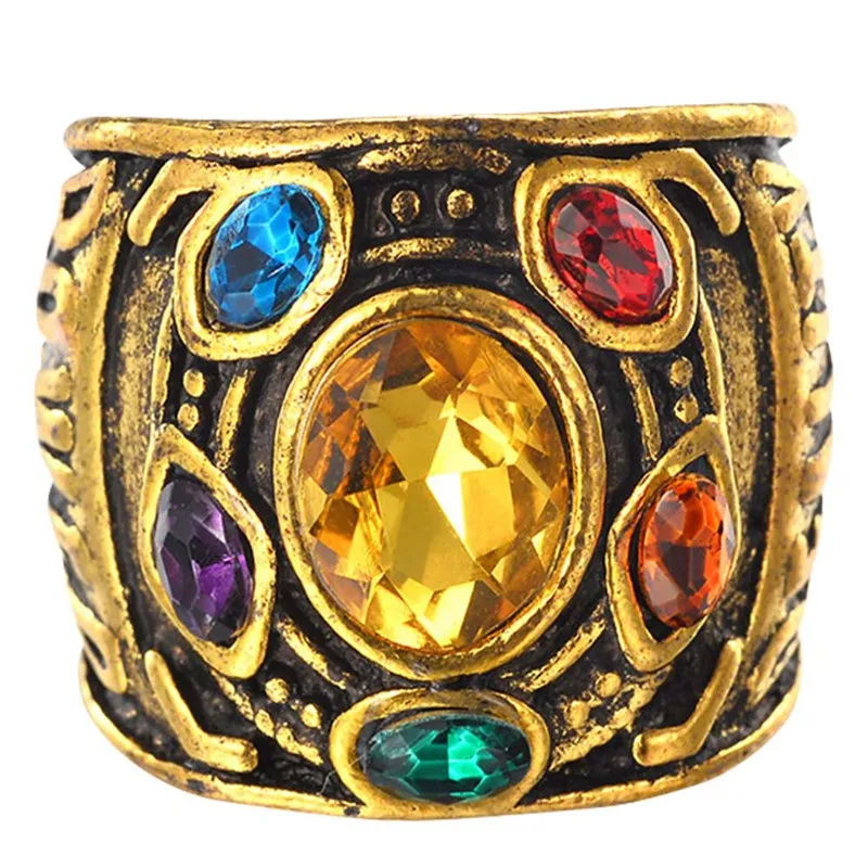 

Infinity Glove Gauntlet Ring Crystal Insert Gold Finger Rings For Men Power Rings Jewelry